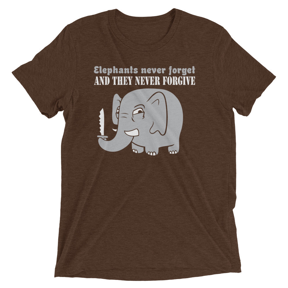 Elephants Never Forgive Men's Tri-Blend Tee