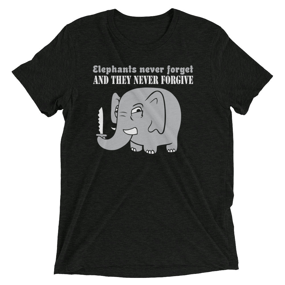 Elephants Never Forgive Men's Tri-Blend Tee