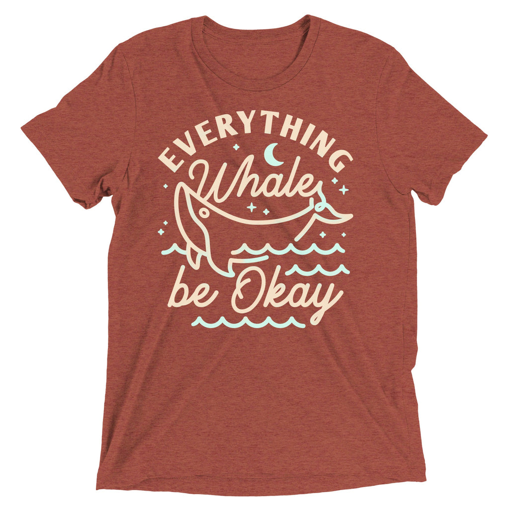 Everything Whale Be Okay Men's Tri-Blend Tee