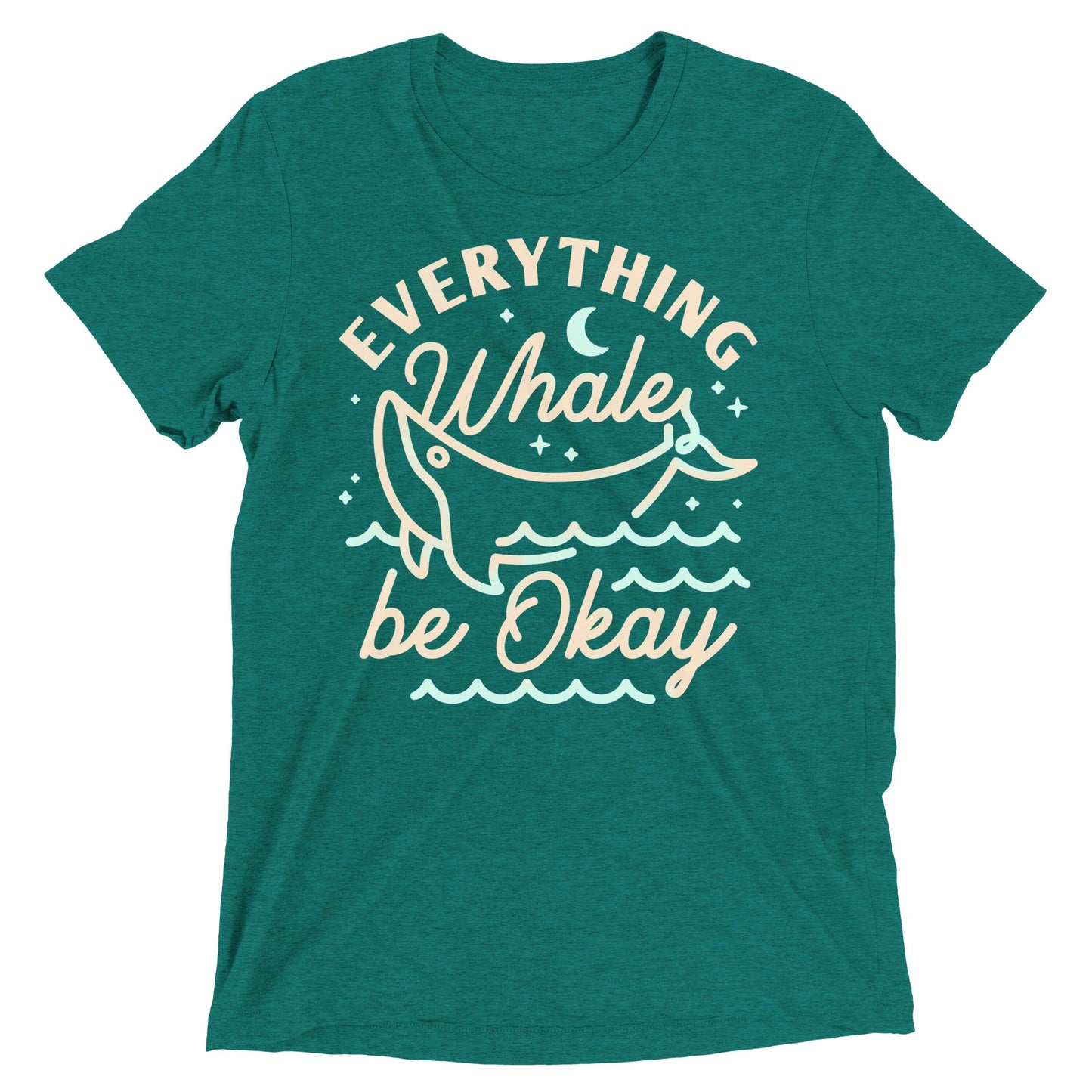 Everything Whale Be Okay Men's Tri-Blend Tee