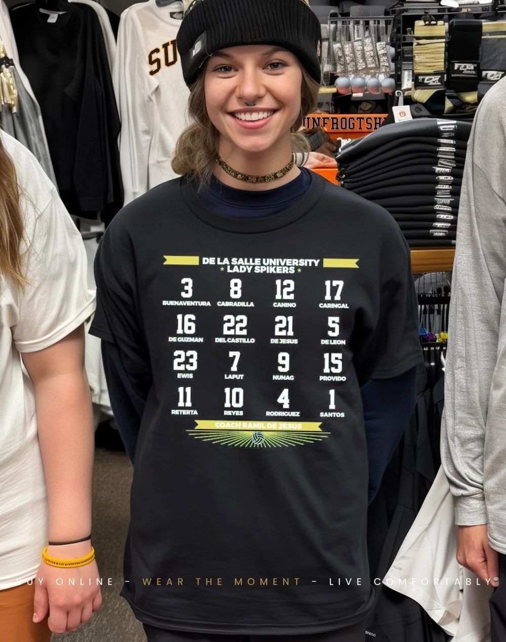 De La Salle Lady Spikers jersey numbers coach Ramil the Jesus shirt