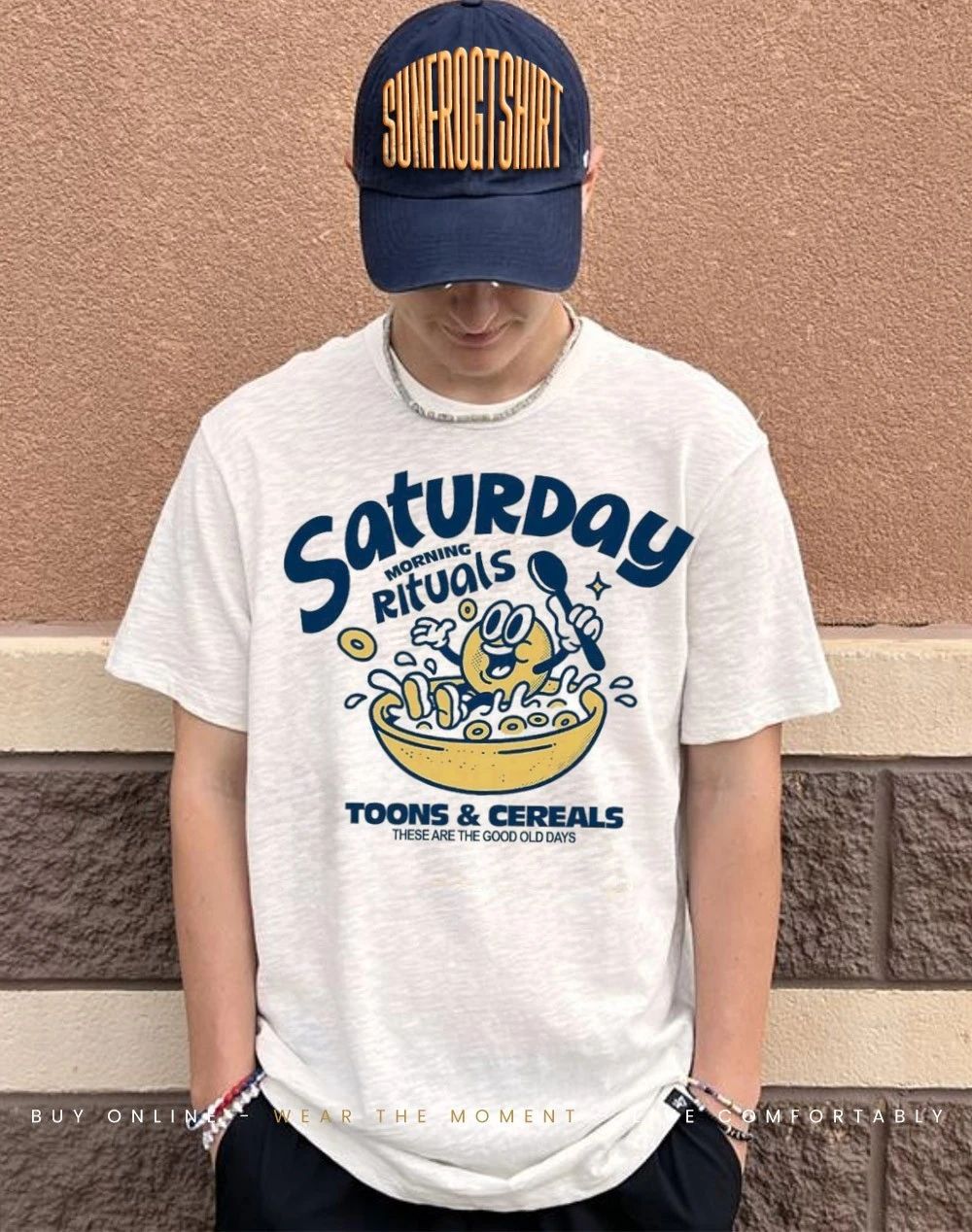 Saturdays morning rituals cartoons and cereals shirt