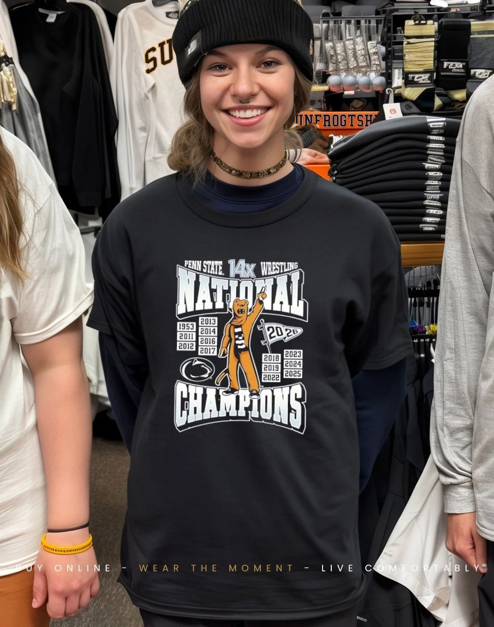 Penn State 2026 14X Wrestling National Champs mascot shirt