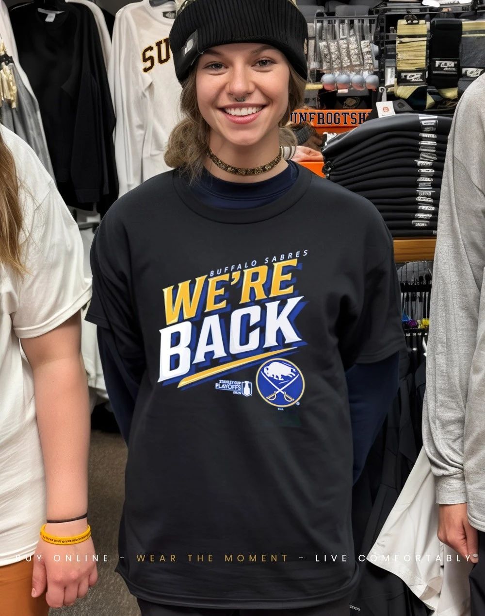 Official Buffalo Sabres We’re Back 2026 NHL Playoff logo shirt