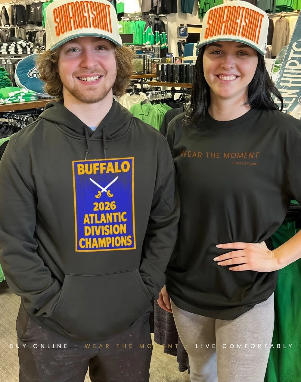 Buffalo Hockey 2026 Atlantic Division Champions banner shirt
