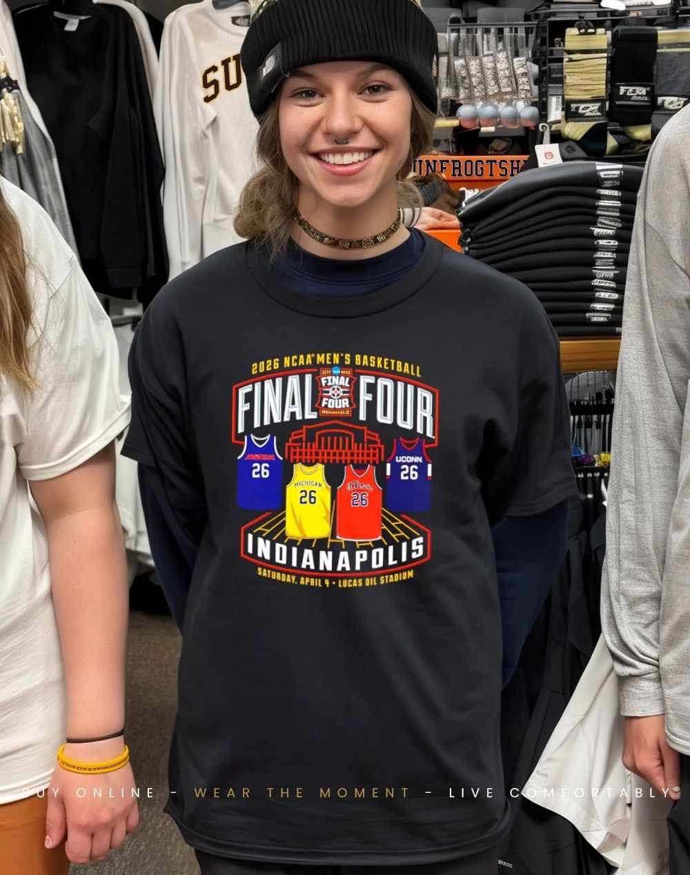 2026 Men’s Basketball Final Four Four Jerseys Arizona Michigan Illinois Uconn shirt