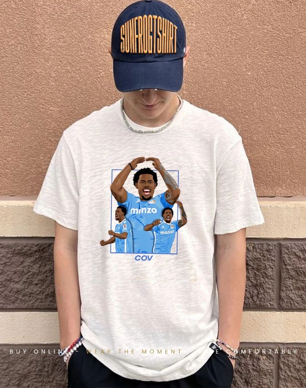 Coventry City FC Monzo player cartoon shirt