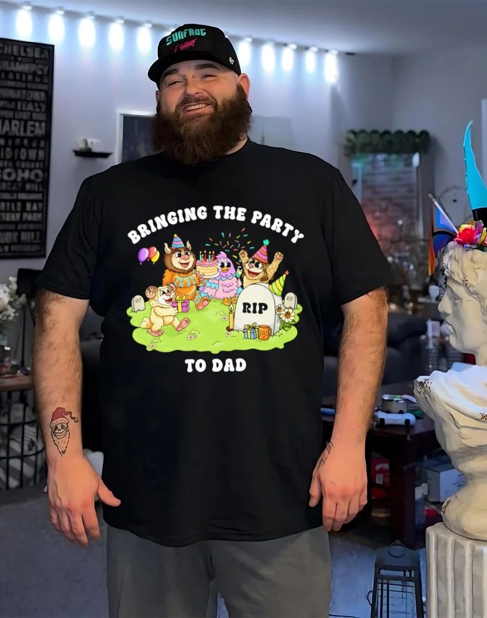 Bringing The Party To Dad cartoon shirt