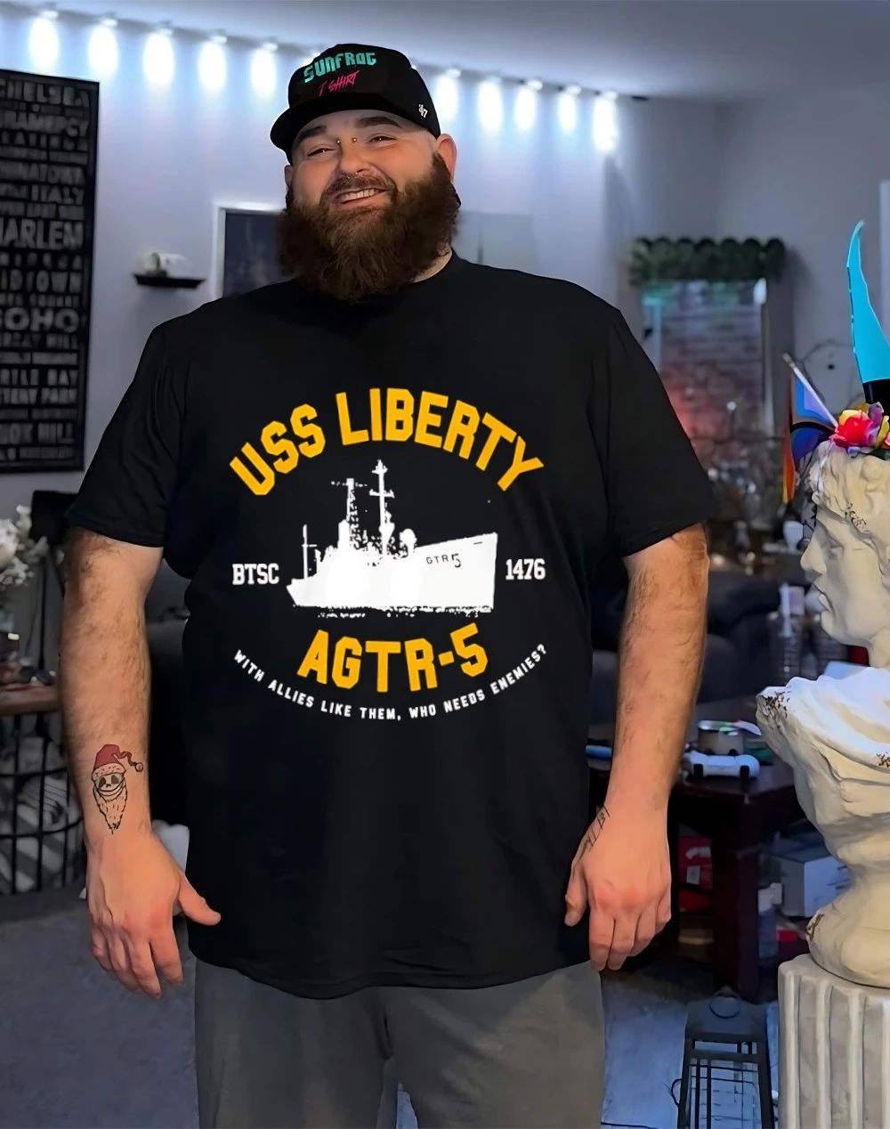 Uss Liberty Agtr 5 with allies like them who needs enemies shirt