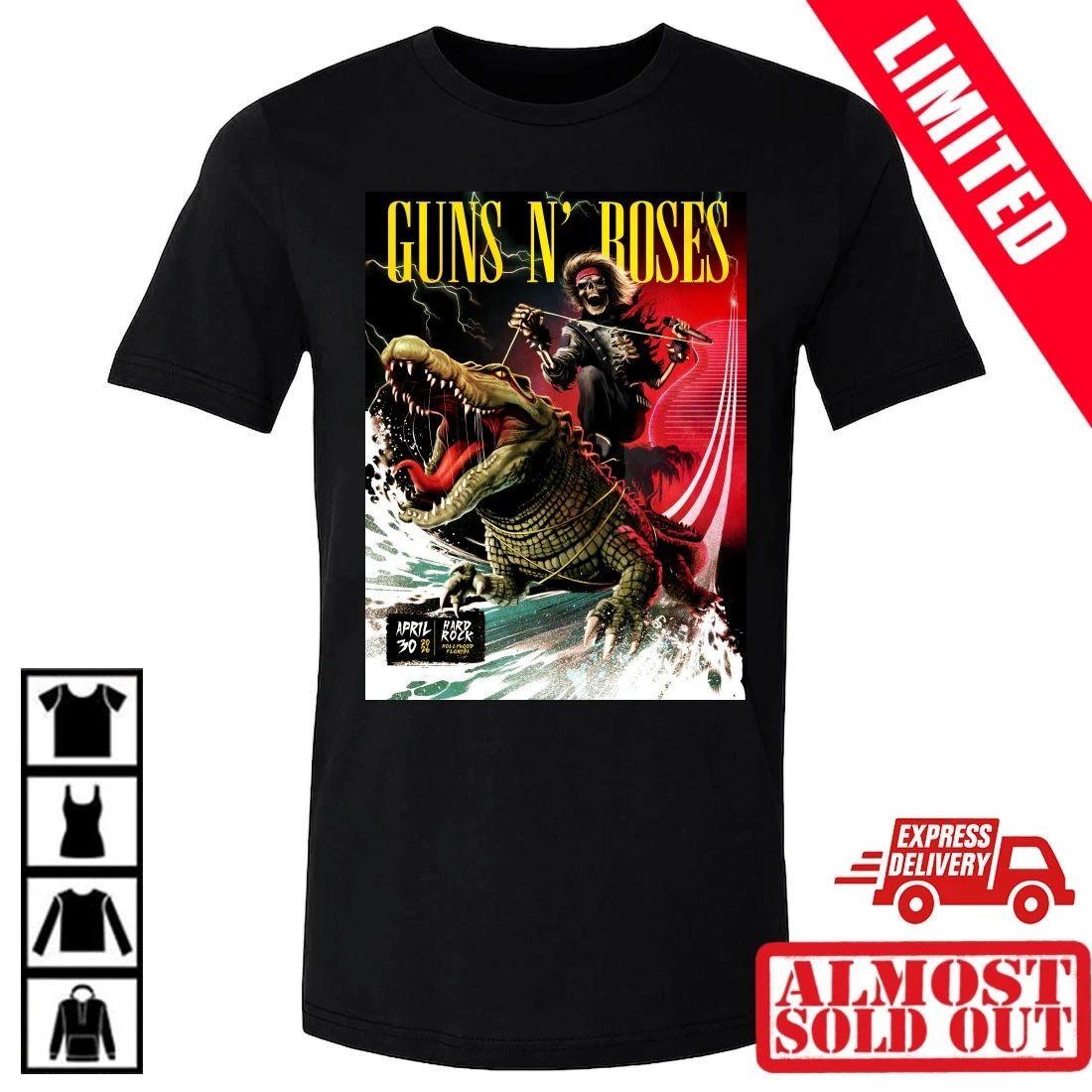 Guns N’ Roses April 30, 2026 Hard Rock Hollywood Florida Shirt