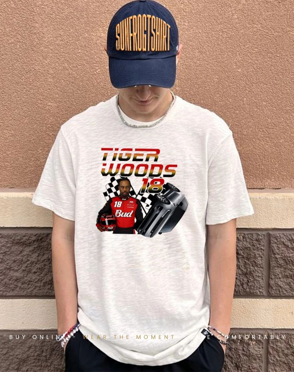 Tiger Woods Racing Team no 18 graphic shirt