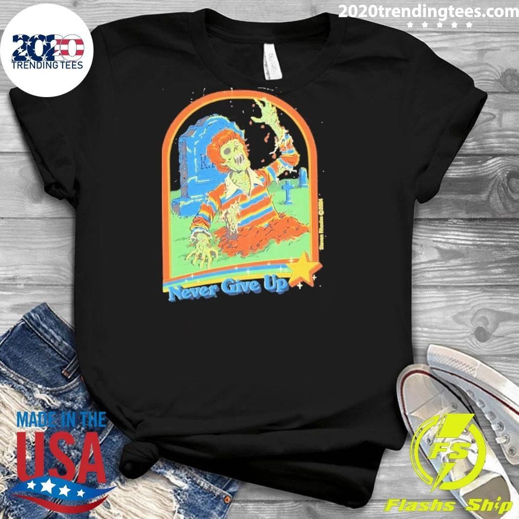 Steven Rhodes Never Give Up Zombie 2026 Shirt