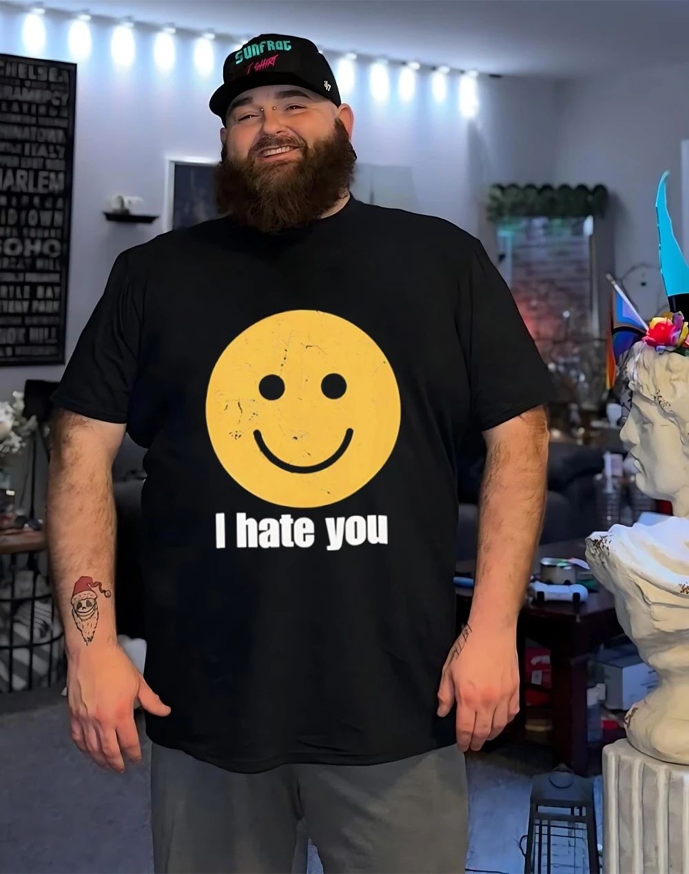 I hate you smiley face shirt