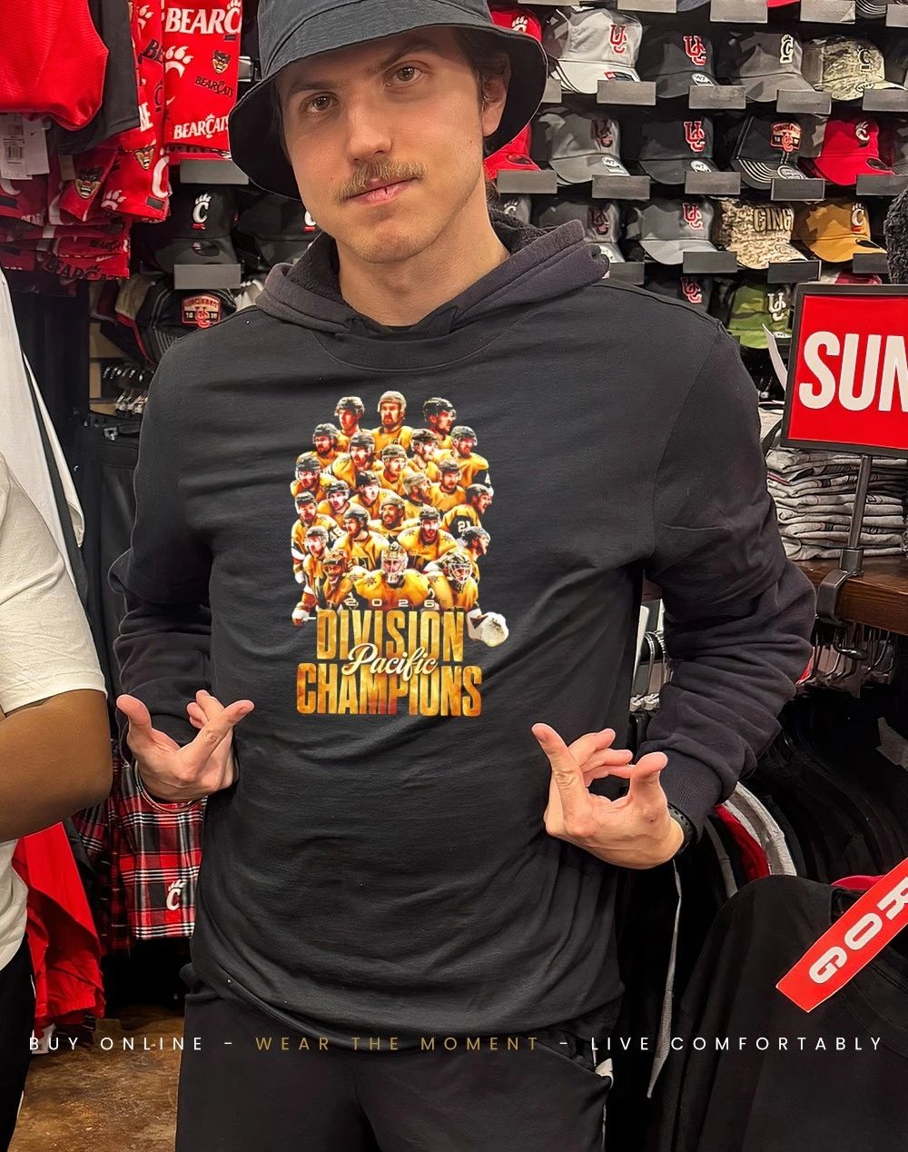 Vegas Golden Knights 2026 Pacific Division Champions all team shirt