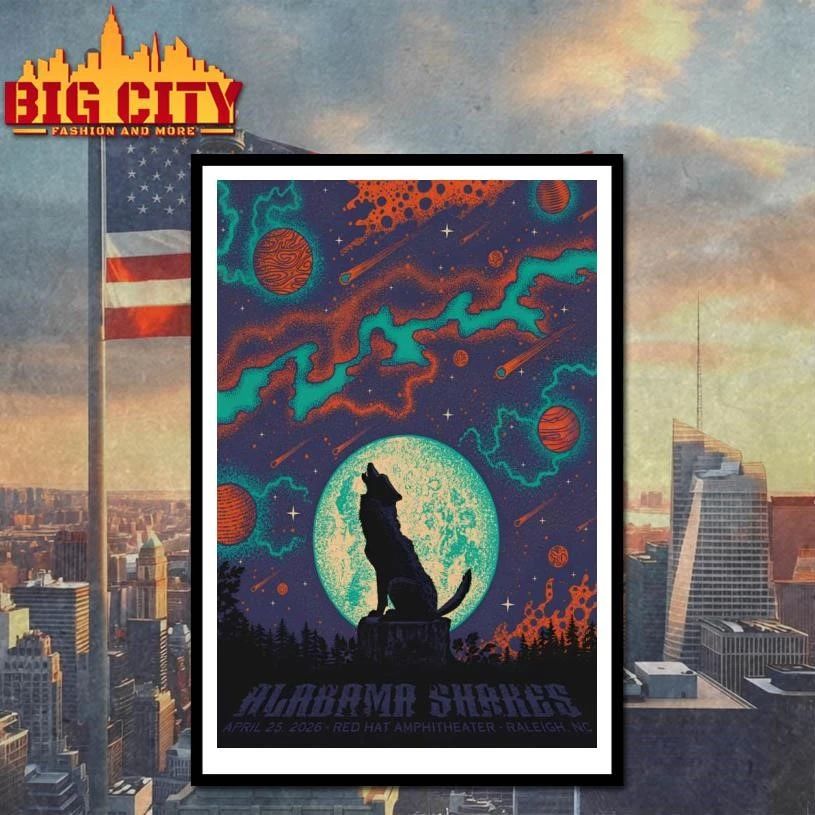 Awesome Alabama Shakes Apr 25 2026 Red Hat Amphitheater, Raleigh NC Poster Shirt