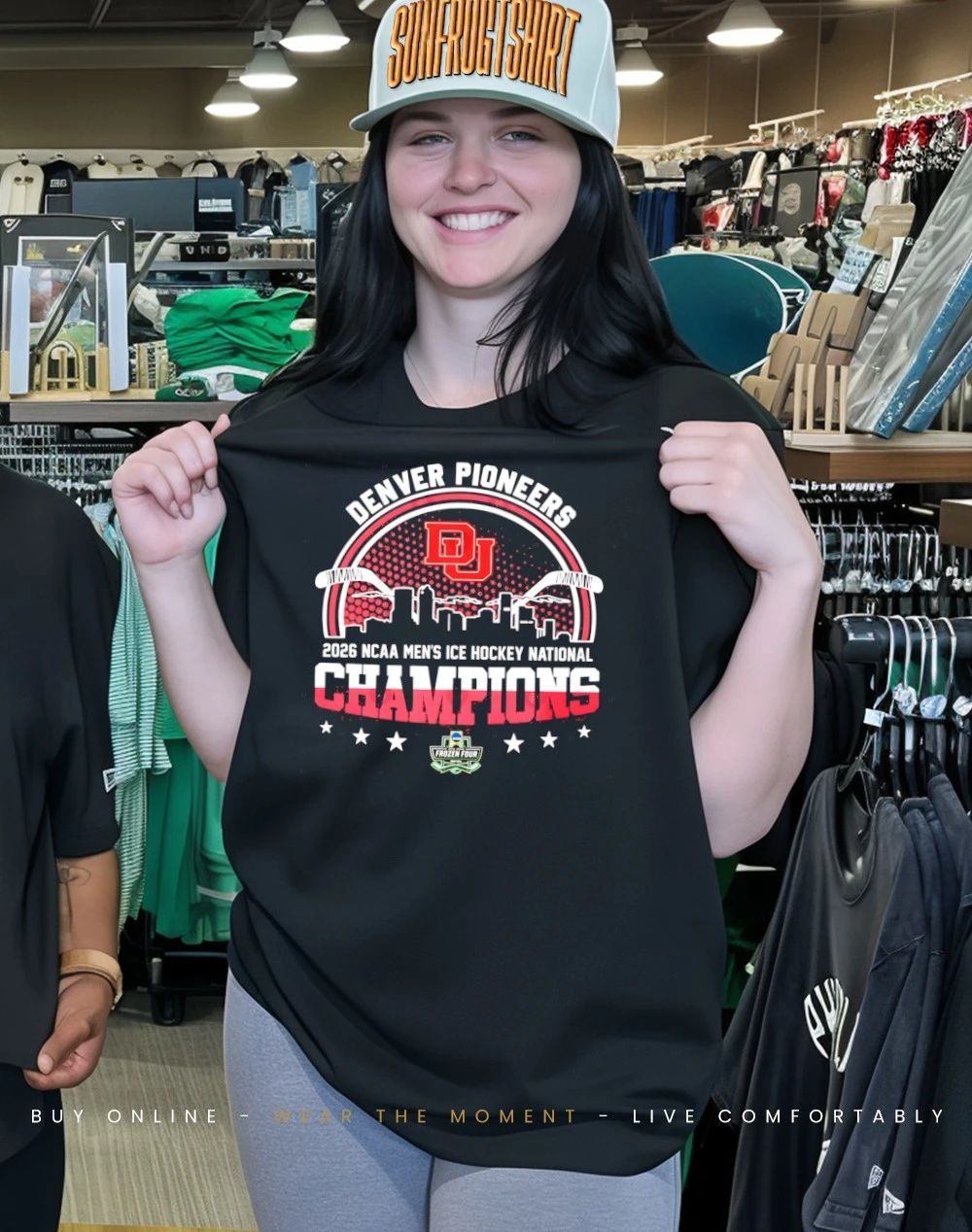 Denver Pioneers Men’s Ice Hockey National Champions ’26 city skyline shirt