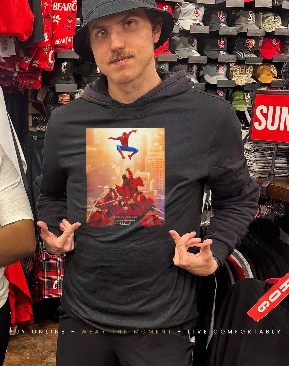 Spider-Man Brand New Day Movie Official Poster Peter Vs The Hand Shirt