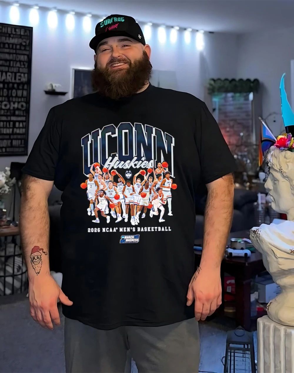 UConn Men’s Basketball NCAA March Madness 2026 Team Collage shirt