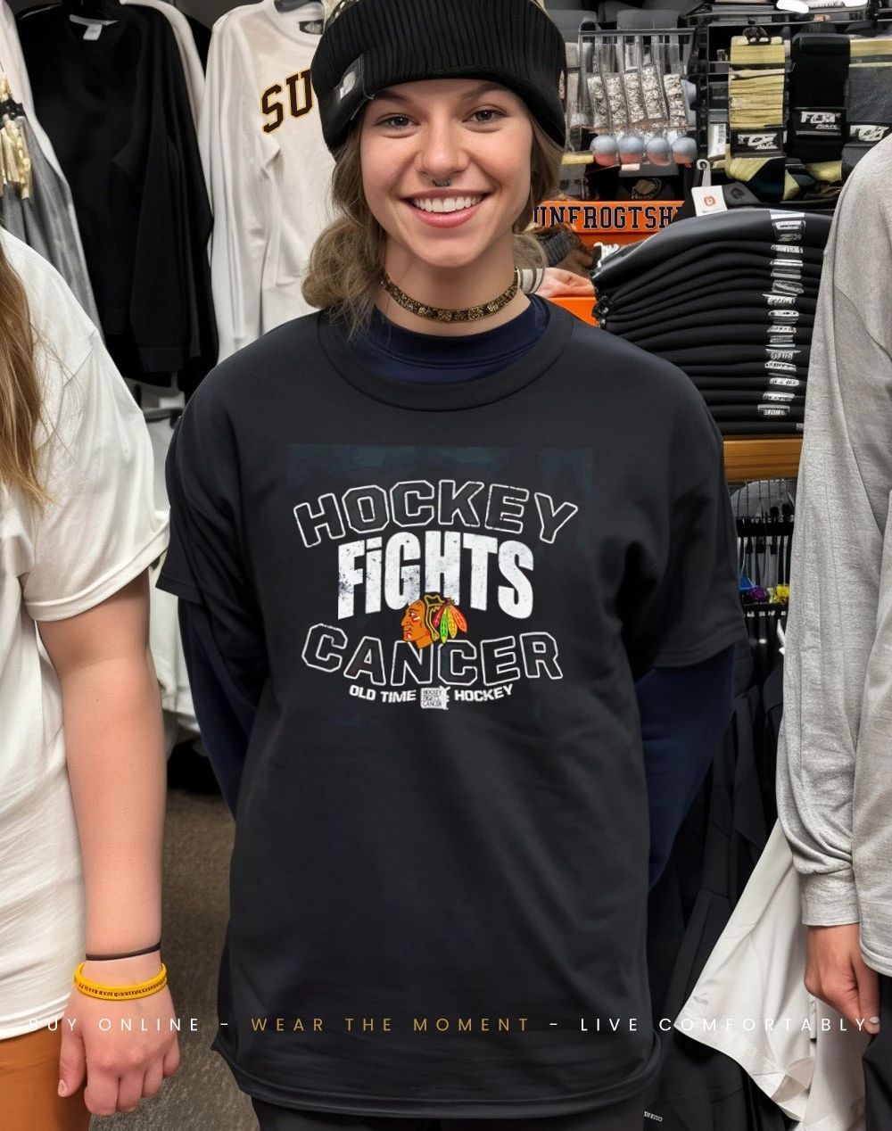 Hockey Chicago Blackhawks Hockey Fights Cancer shirt
