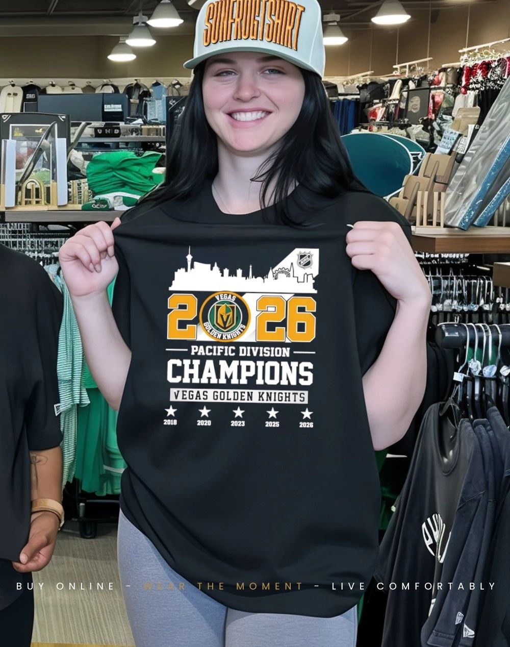 Vegas Golden Knights 2026 NHL Men’s Hockey Pacific Division Champions 2018-2026 shirt
