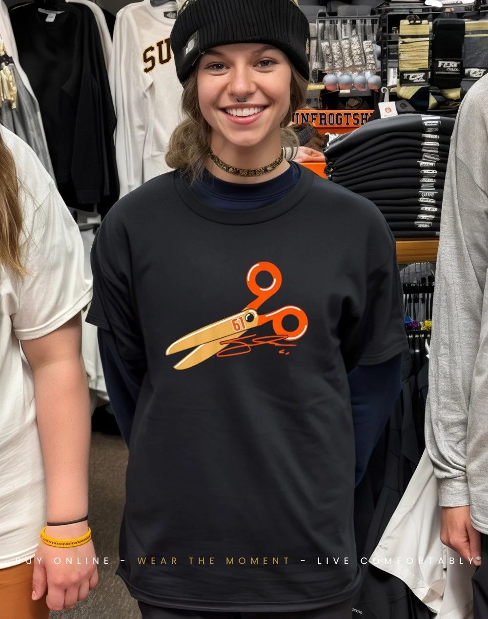 Cutter Gauthier Anaheim Ducks Scissors signature shirt