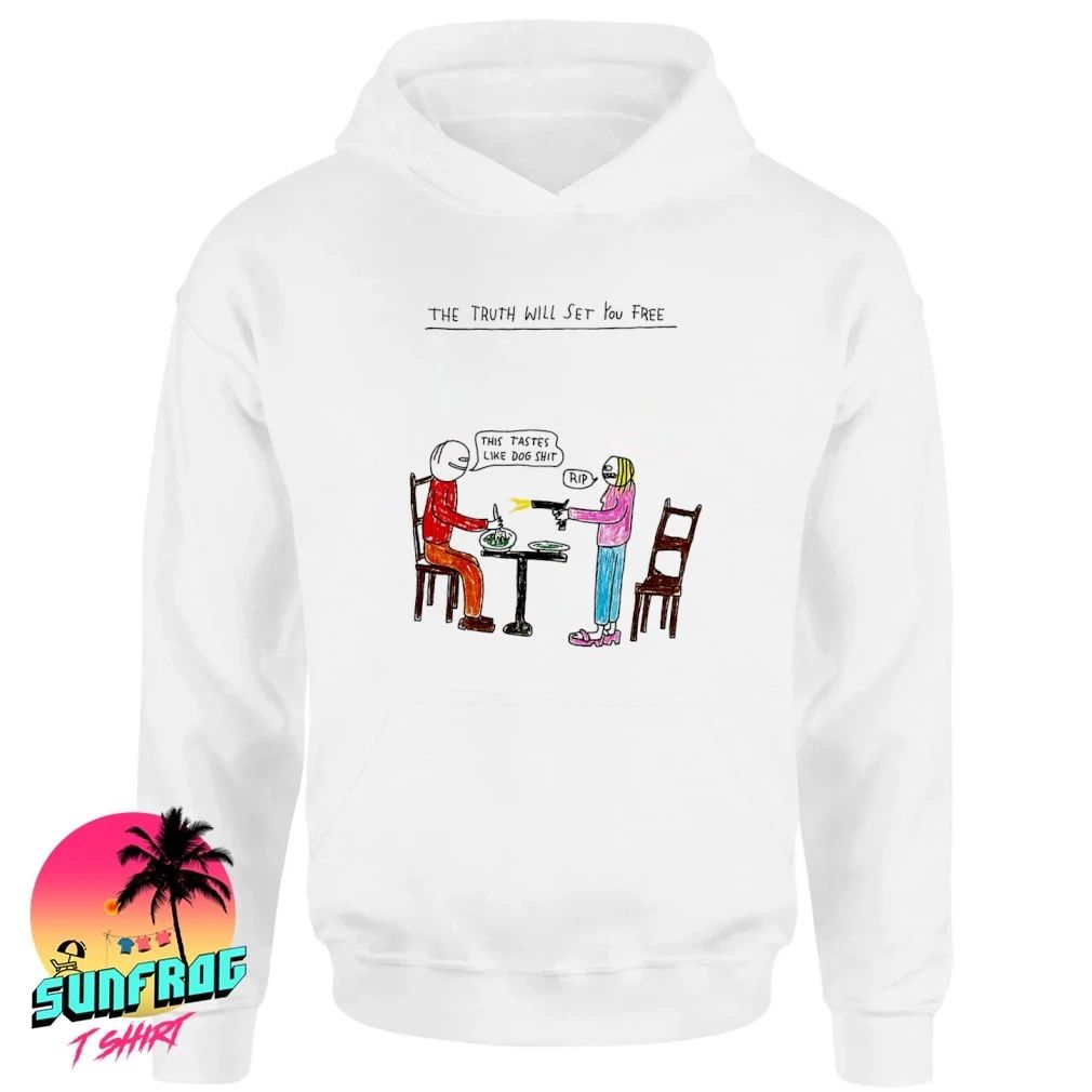 The Truth will set you free this tastes like dog shit rip paint shirt