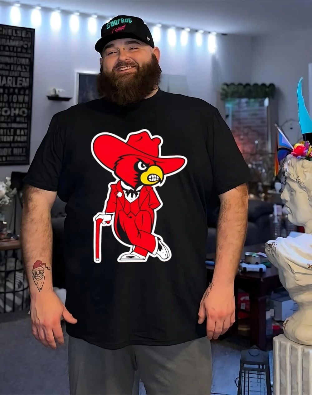 Louisville Cardinals mascot Colonel Reb parody shirt