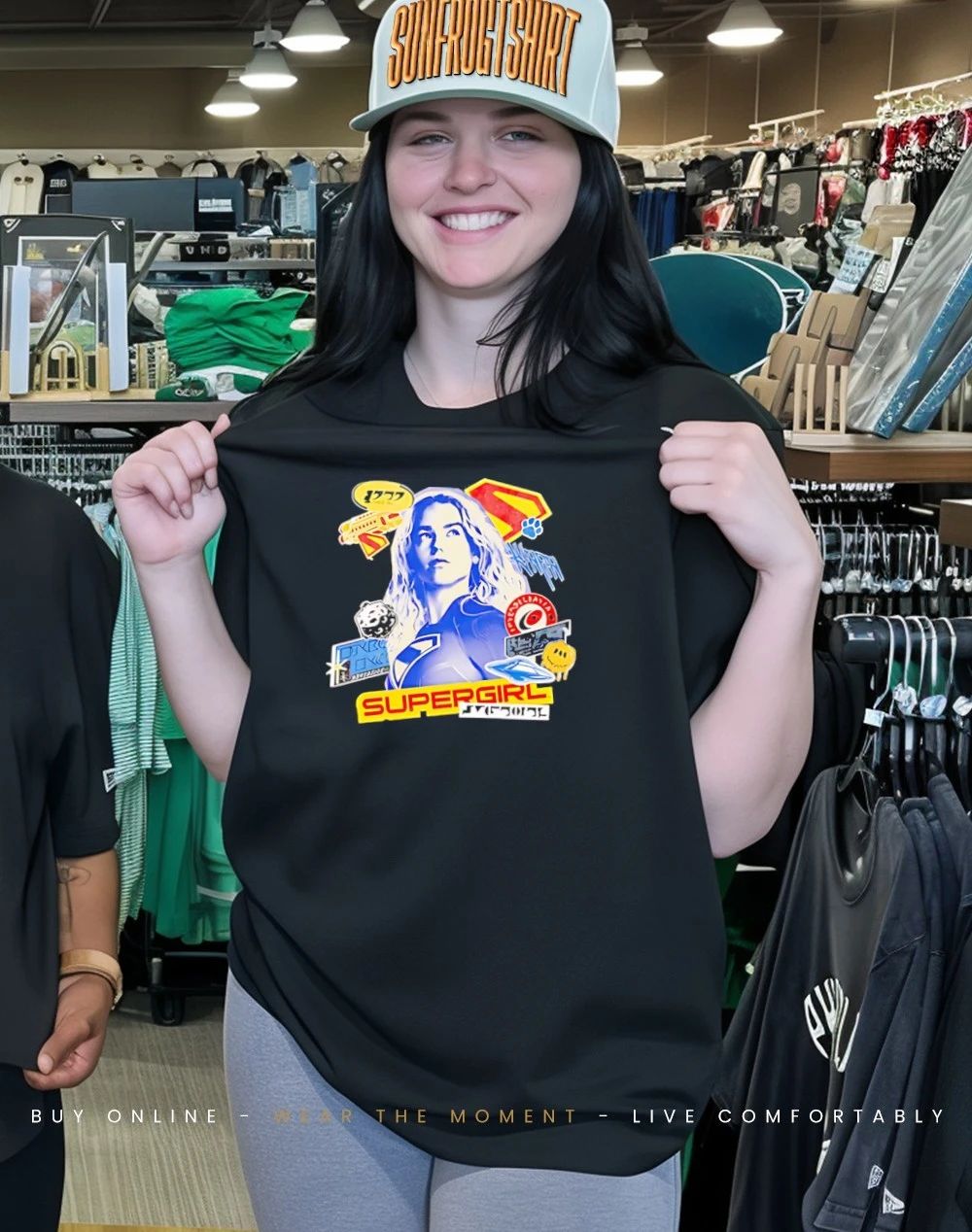 Super Girl logo graphic shirt