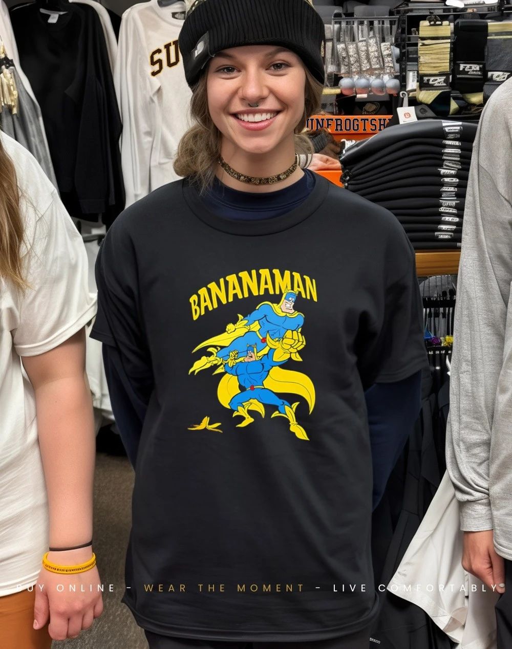 Bananaman Banana picture collage shirt