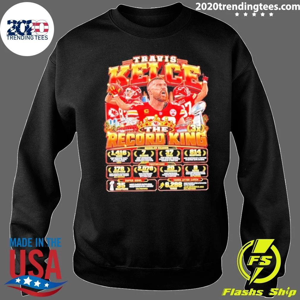 Travis Kelce Kansas City Chiefs Record King Signature Shirt