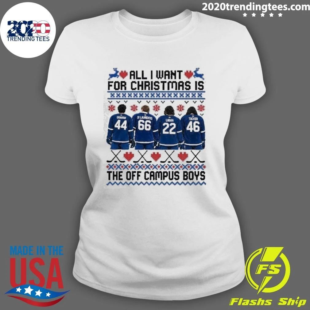 Toronto Maple Leafs All I Want For Christmas Is The Off Campus Boys Ugly Christmas Sweater Shirt