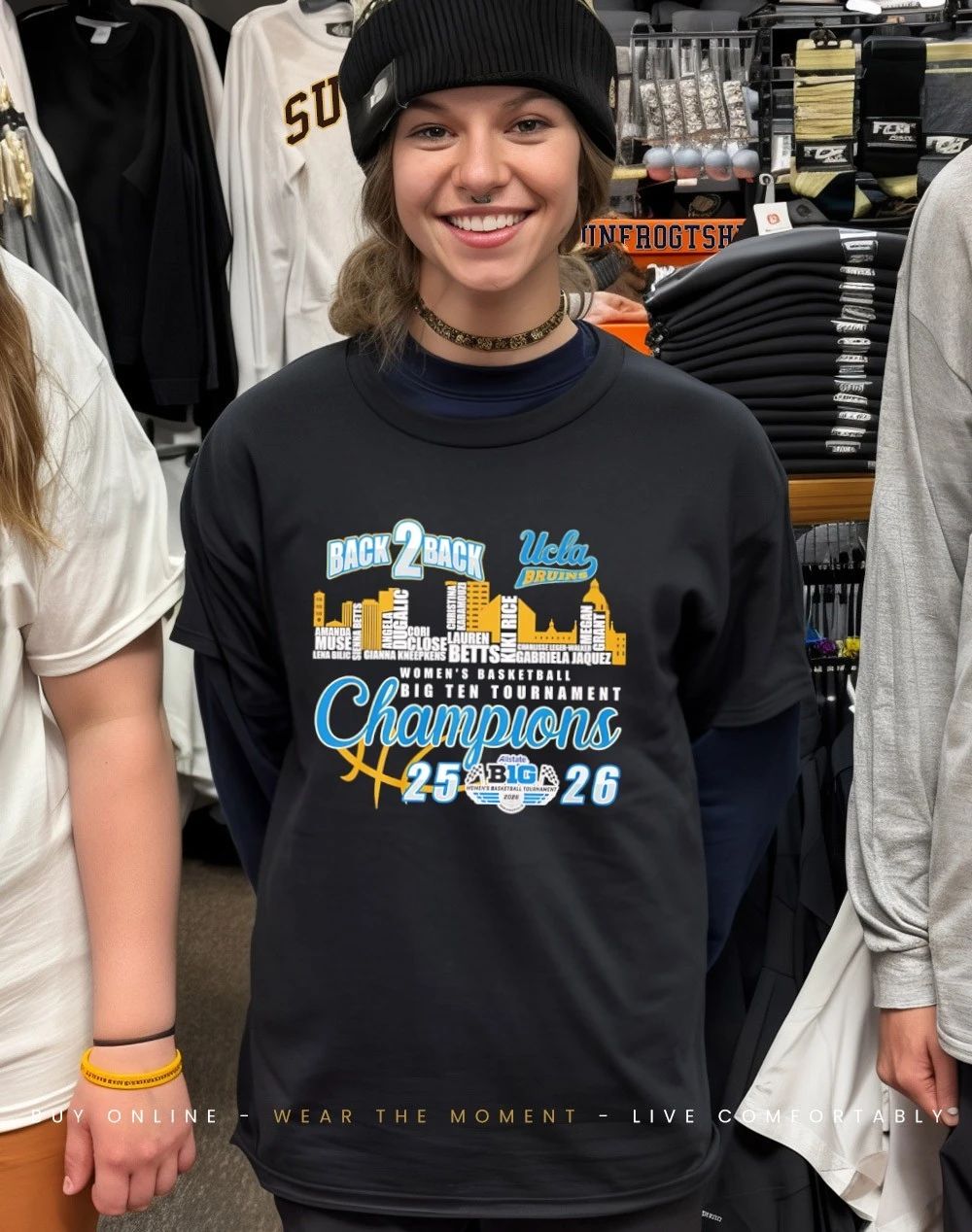 UCLA Bruins women’s basketball 2026 Big Ten Champions back to back ’25 ’26 shirt