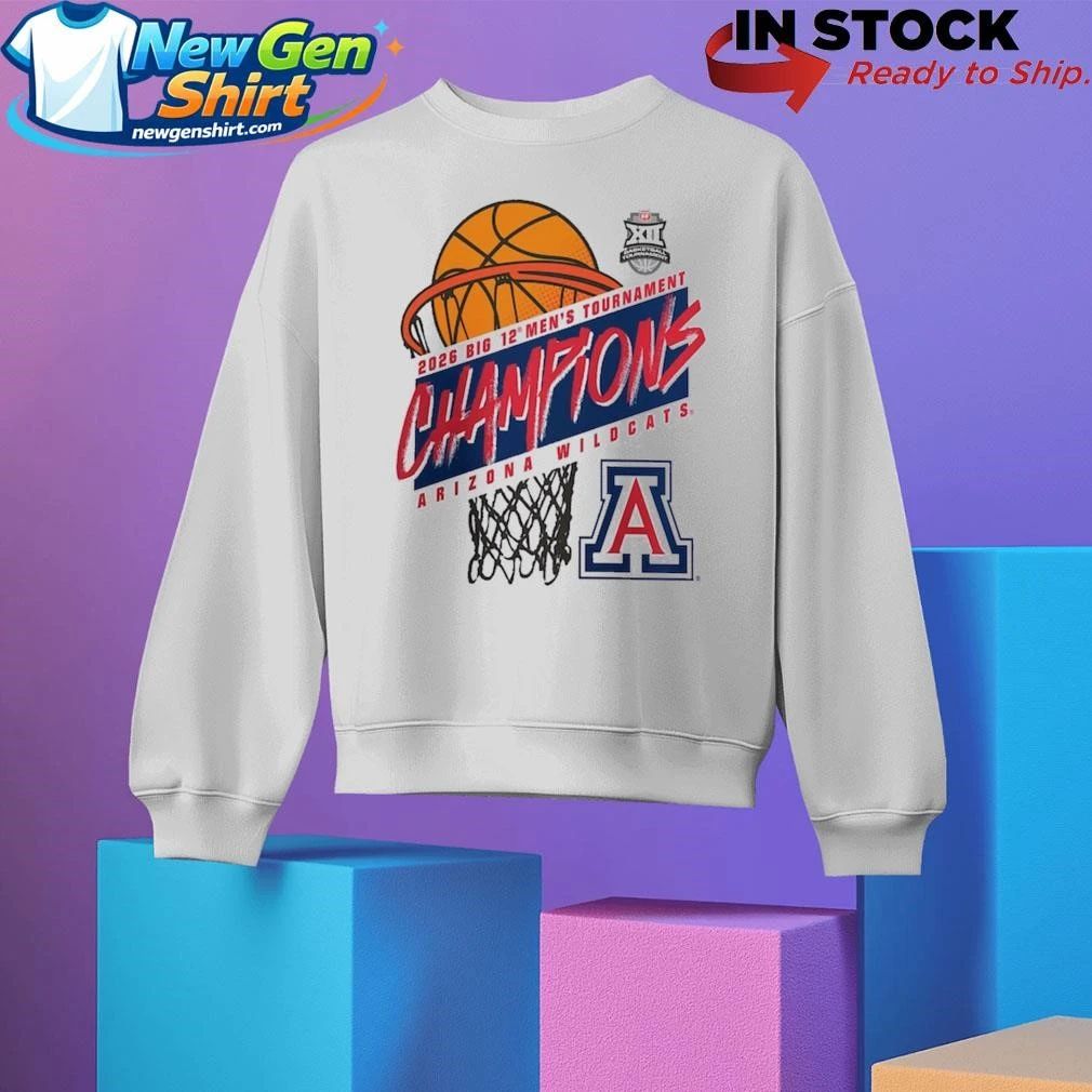Arizona Wildcats 2026 Big 12 Men’s Basketball Tournament Champions Shirt