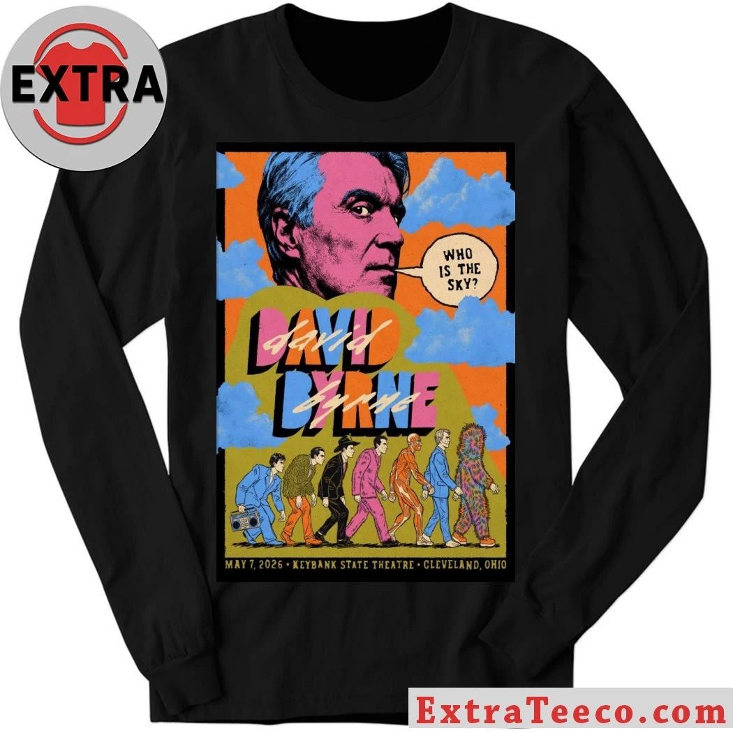 David Byrne May 7 2026 KeyBank State Theatre at Playhouse Square in Cleveland OH Poster Shirt