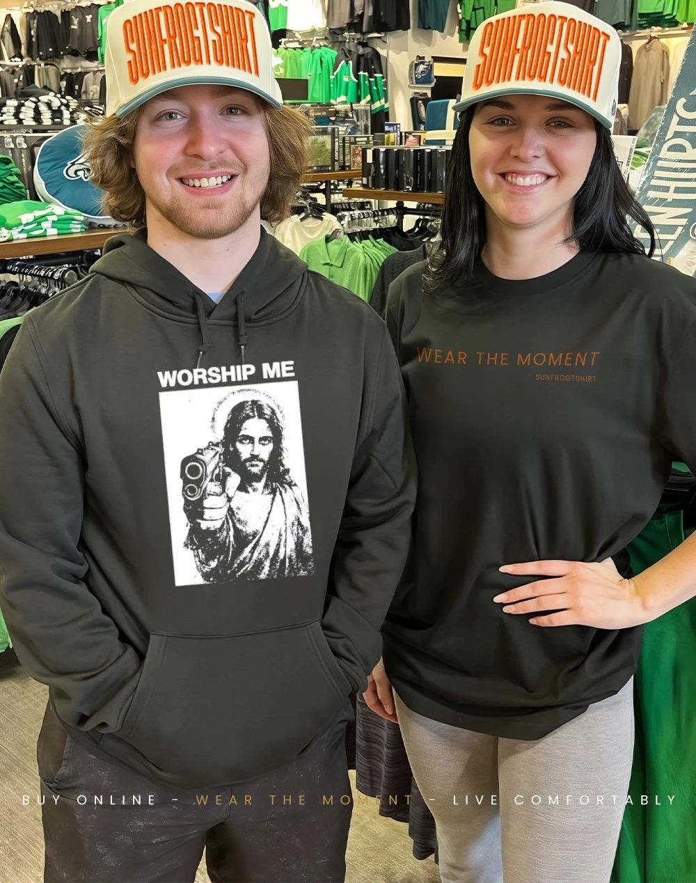 Worship Me Jesus and gun shirt