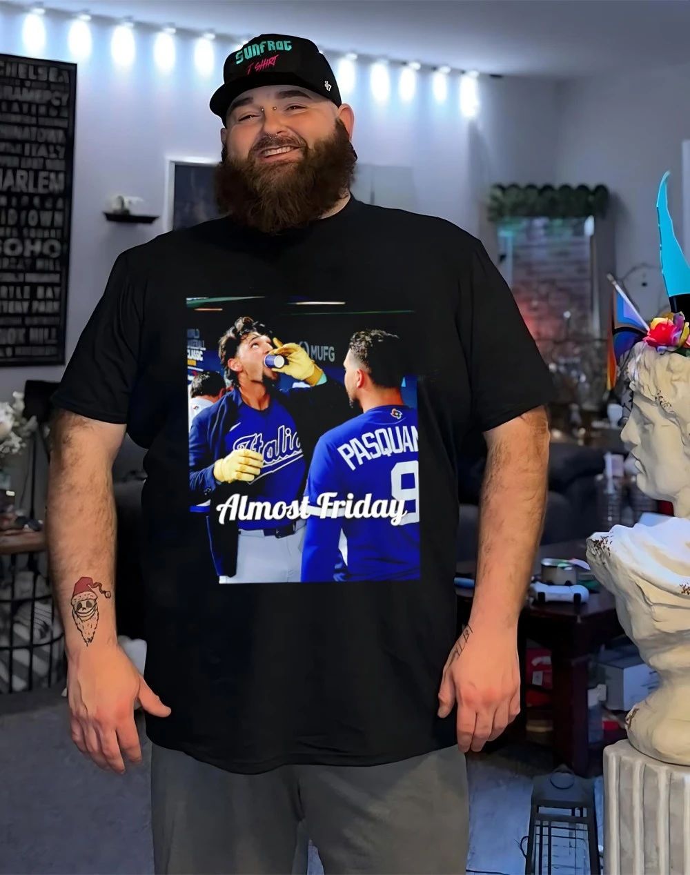 Almost Friday Espresso Shot Italia baseball shirt