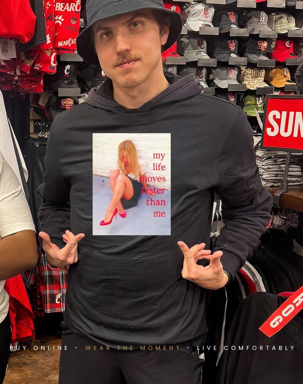 My Life Moves Faster Than Me Pink Shoe Shirt