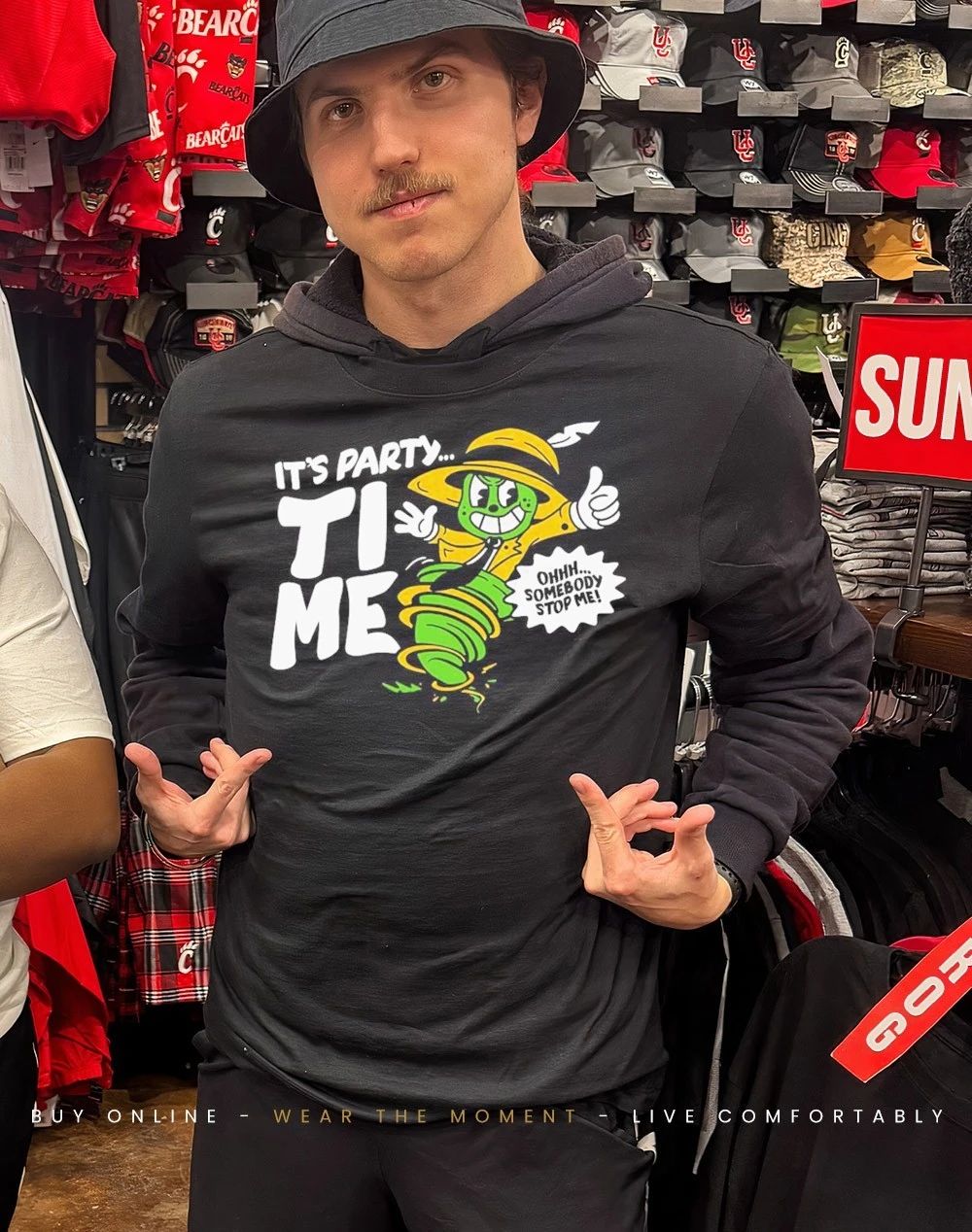 It’s party time somebody stop me shirt