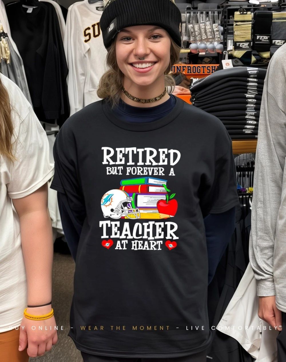 Miami Dolphins Retired But Forever a Teacher At Heart shirt