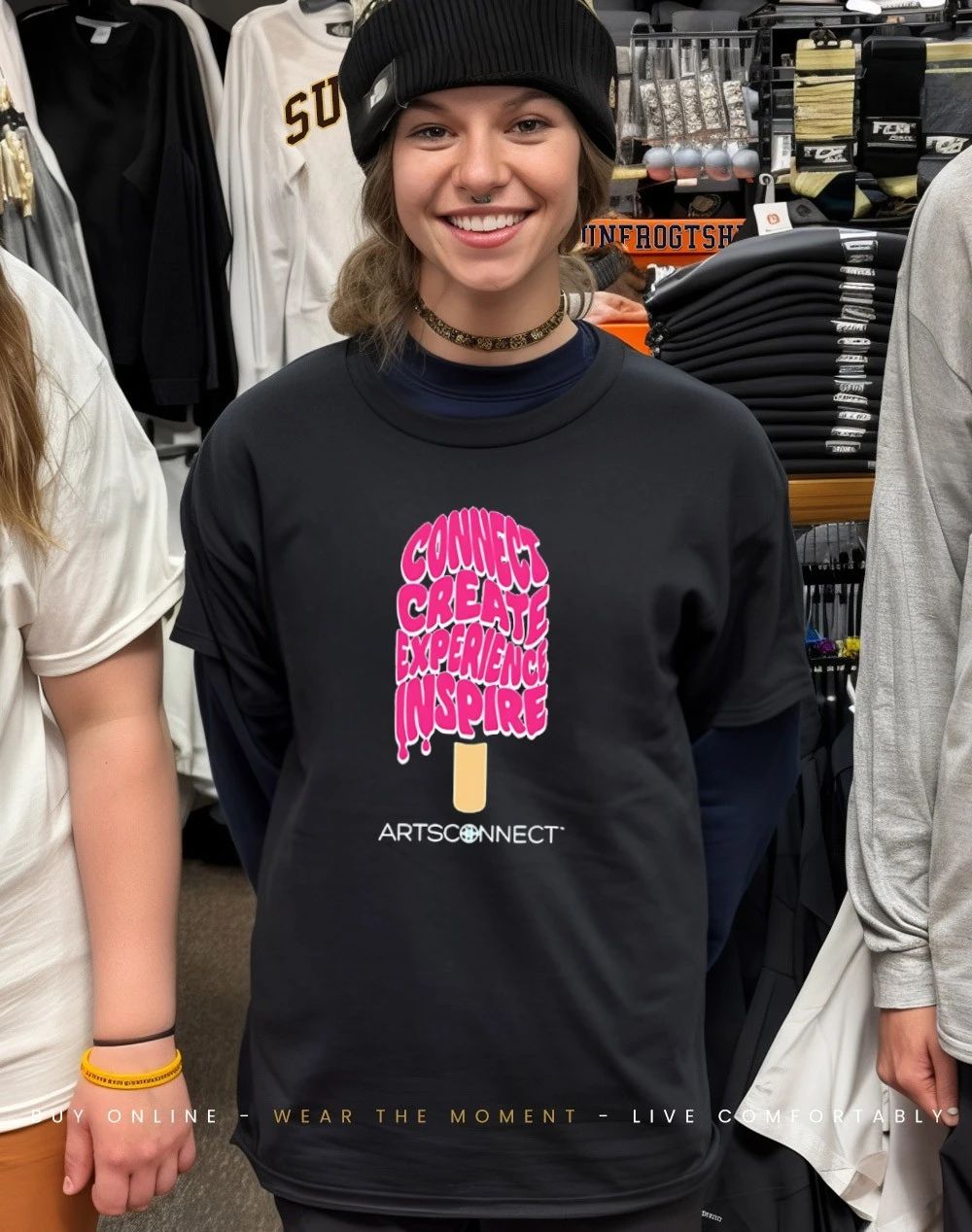 ArtsConnect Connect Create Experience Inspire shirt