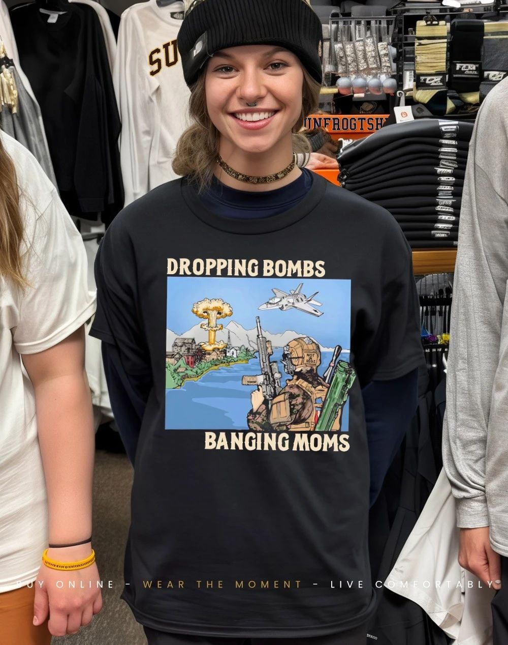 Dropping bombs banging moms shirt