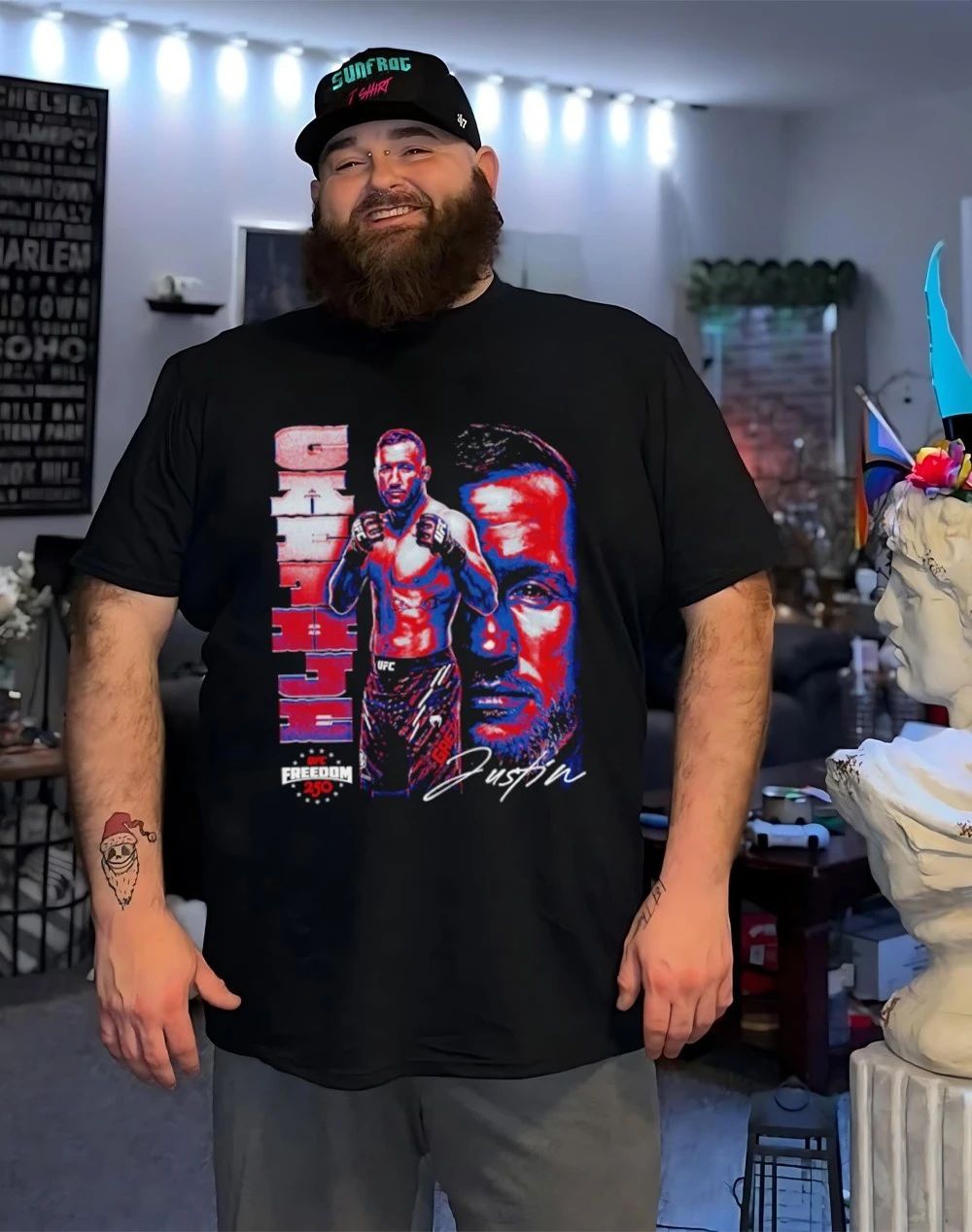 Justin Gaethje UFC Vertical Name signature shirt