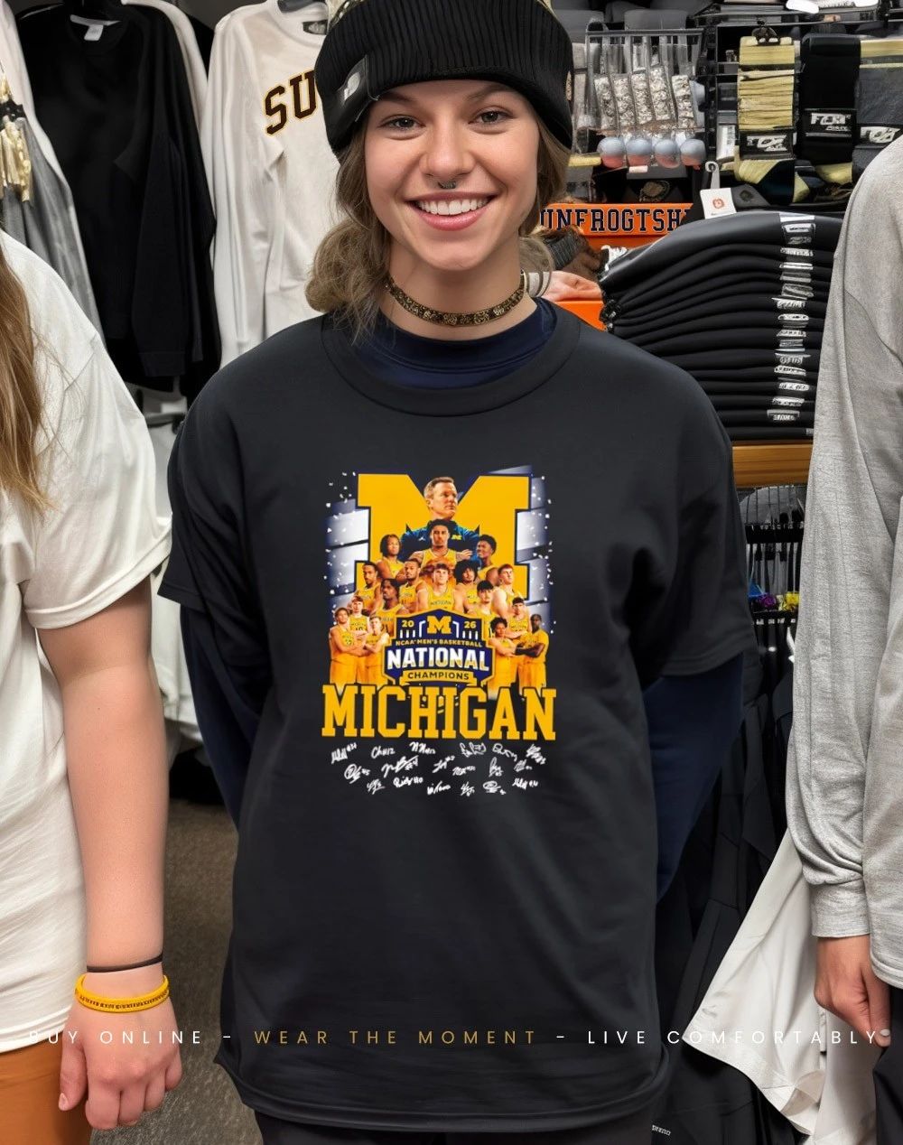 Michigan Wolverines 2026 Men’s Basketball National Champions all team signatures shirt