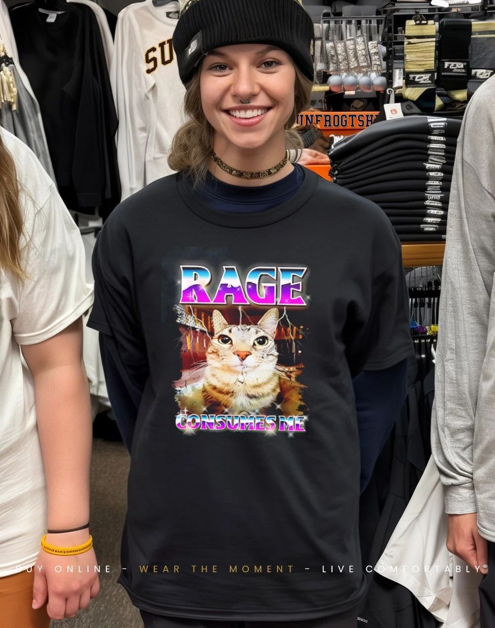 Cat Rage Consumes Me meme shirt