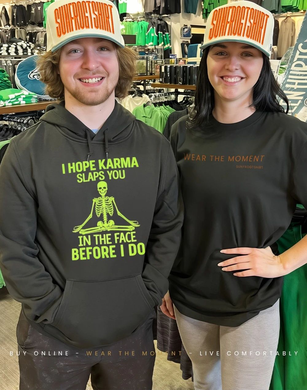 Skeleton I hope karma slaps you in the face before I do shirt