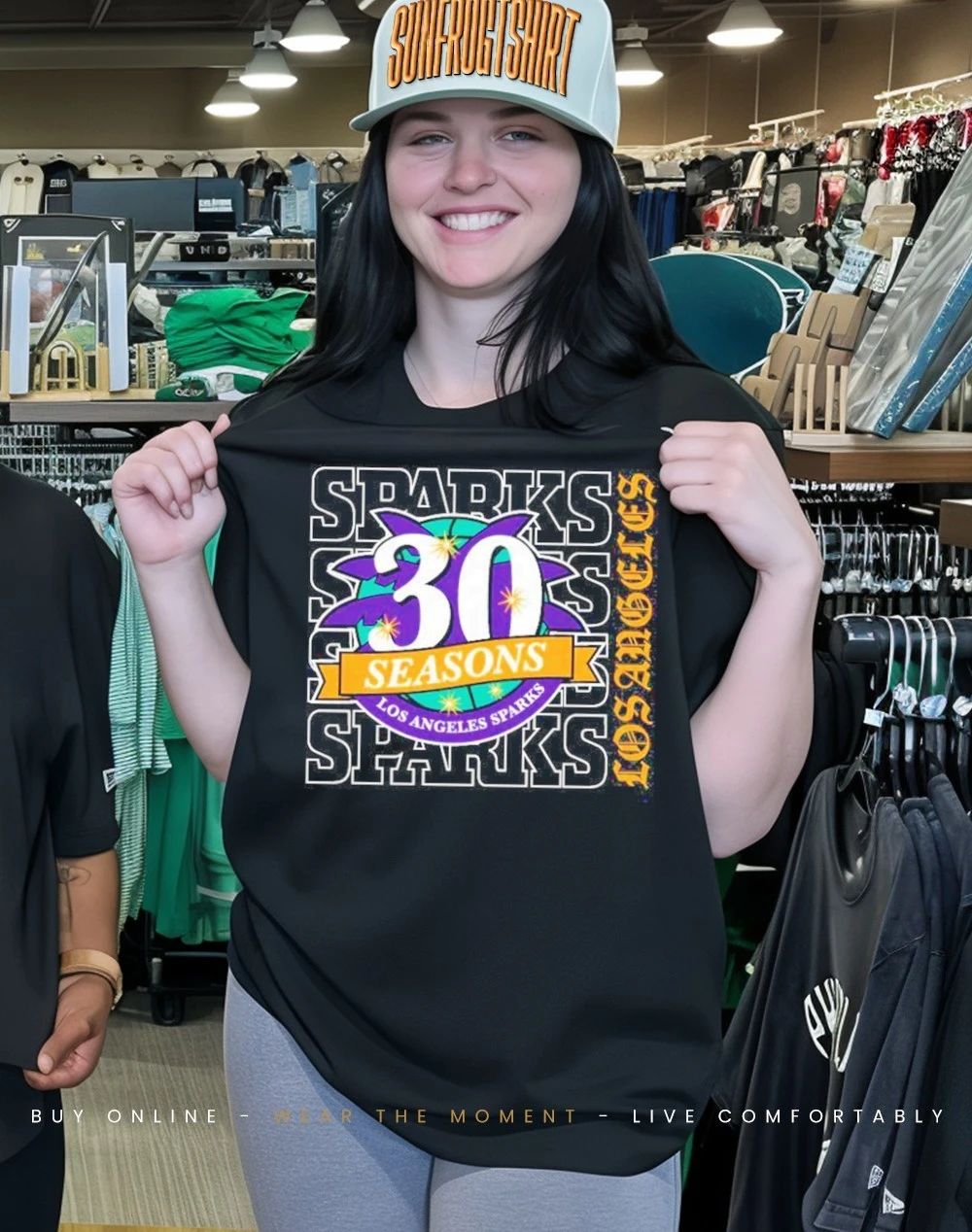 2026 Los Angeles Sparks 30 Seasons stacked graphic shirt