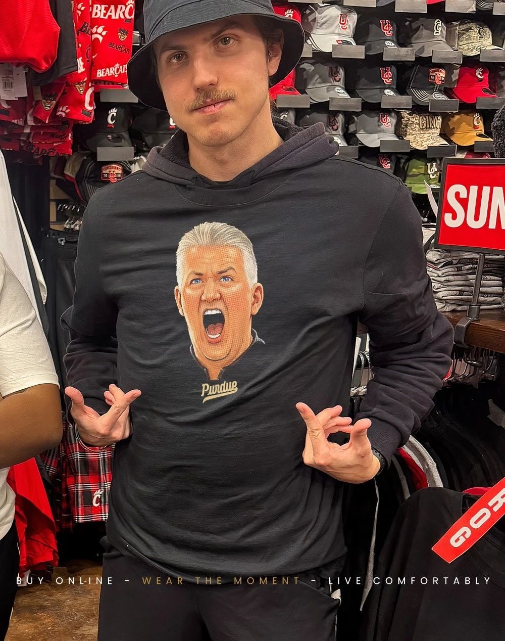 Purdue Boilermakers Coach Painter Big Head shirt