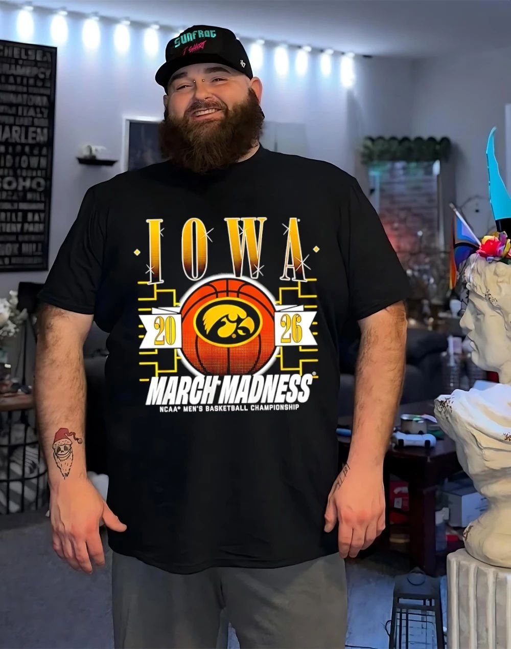 Iowa Hawkeyes MBB 2026 March Madness logo shirt