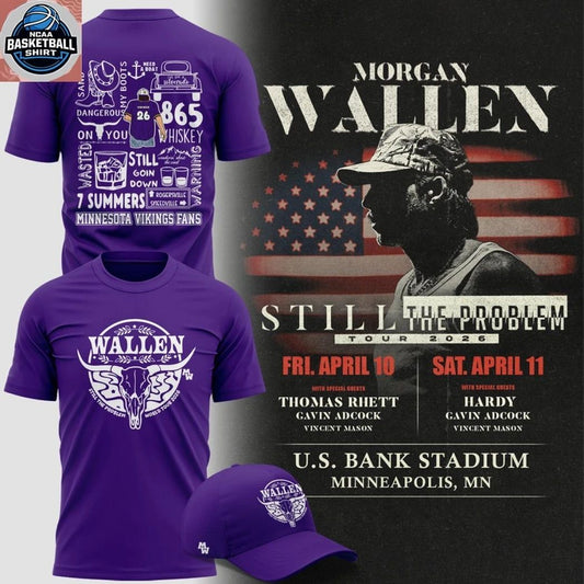 Minnesota Vikings x Morgan Wallen Still The Problem Tour 2026 Hoodie T-Shirt