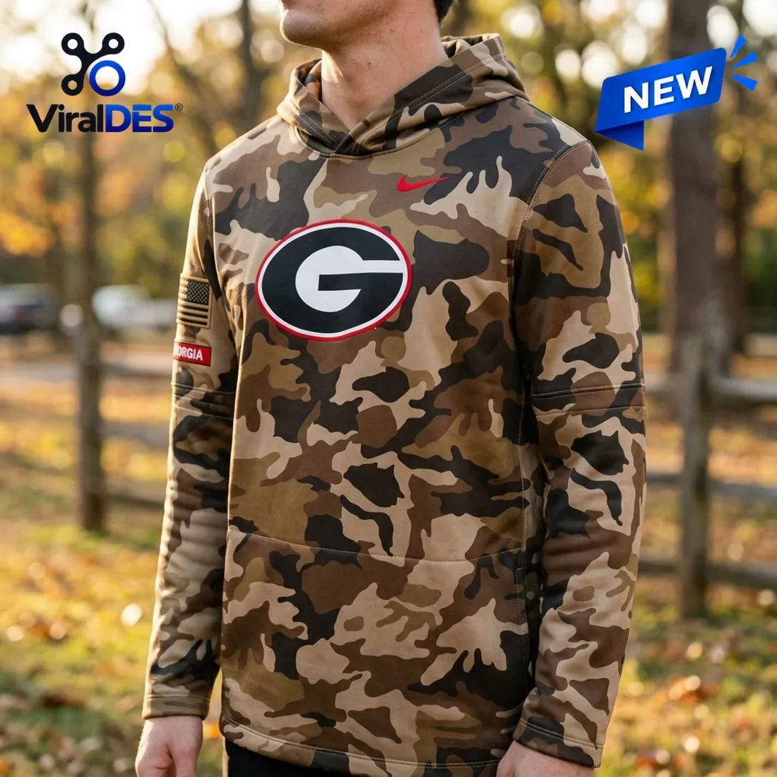 University of Georgia 2026 Military Appreciation Camo Hoodie